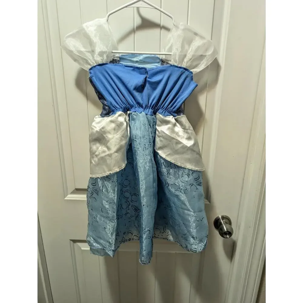 Disney Princess Cinderella Dress Up Halloween Costume Blue Girls Size 4-6x - Picture 5 of 7